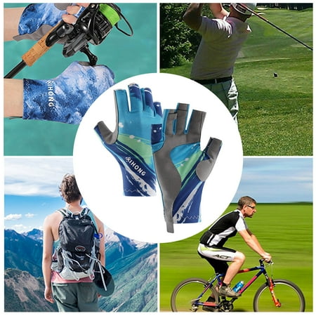 

Summer Fishing Half Finger Gloves Outdoor Sports Ice Silk Ruia Sunscreen Gloves Are Non Beathable Wear Bass Stuff Glow Beads Ice Shelter Anchors Ice Slush Remover Ice Stake Drill Bit