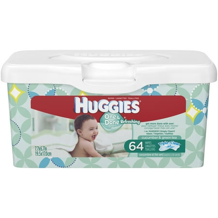 HUGGIES Naturally Refreshing Baby Wipes, 16ct