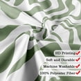 thumbnail image 4 of Boho Sage Green Shower Curtain, Cute Aesthetic 70S Abstract Wavy Swirl Bathroom Curtain Liner, Pastel Vintage 2000s 90s 80s Retro Boho Minimal Teen Girls Restroom Decor Accessories with Hooks, 72X72in, 4 of 6