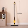 thumbnail image 4 of Yocada Spray Mop Scrubber with Adjustable Iron Pole for Home Office Floor Total 2 Mop Pads, Yellow, 4 of 6