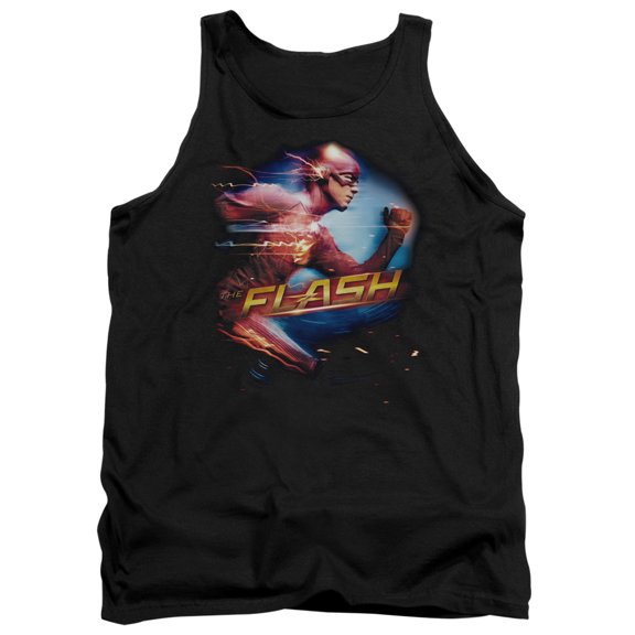 The Flash Fastest Man Adult Tank Top Black