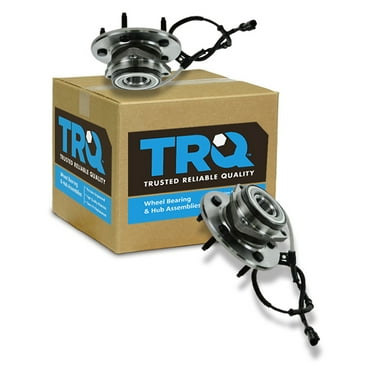 TRQ Wheel Bearing & Hub Front LH RH Pair for 97-00 Ford F150 Truck 4WD w/ ABS BHA53368