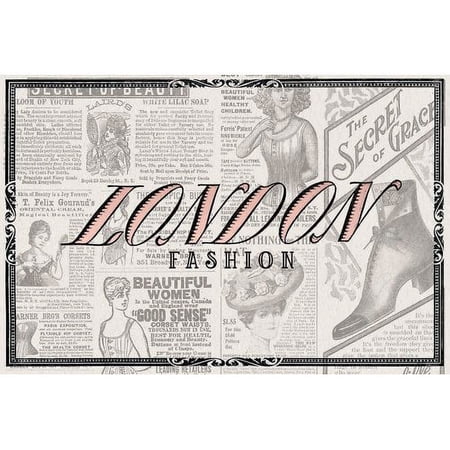 Marmont Hill "London Fashion" by Saturday Evening Post Painting Print on Canvas