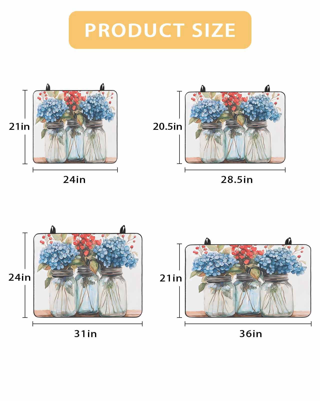 nqOlkjepod Large Induction Cooktop Protector Mat 24"x21", Flower Floral Stove Top Covers for Electric Stove, Red Blue Eucalyptus Plant Summer Spring Stove Burner Cover Mats, Glass Top Stove Cover