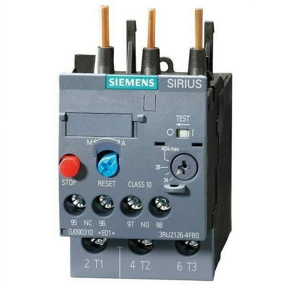 Siemens OverloadRelay, IEC, Thermal, Auto/Manual 3RU21264BB0