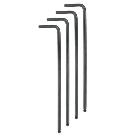 Uxcell 4pcs Ball End Hex Key Wrench 3mm L-Shape Extra Long Arm Hexagon Metric Wrenches Repairing Tool Black