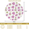 thumbnail image 3 of Pioneer Flower Floral Print Pattern Round Tablecloth 70"x70", Wrinkle Resistant Wipeable Table Cover for Kitchen Dining Room Picnic Patio and Party, 3 of 6