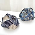 thumbnail image 1 of 3pcs Bolsa de asas japonesa con cordón Bolsa de Bento japonesa Bolsa de almacenamiento portátil Bolsas de almuerzo Bento Cajas de almuerzo prácticas para la escuela de oficina al aire libre. Afortunado Sencillez, 1 of 4