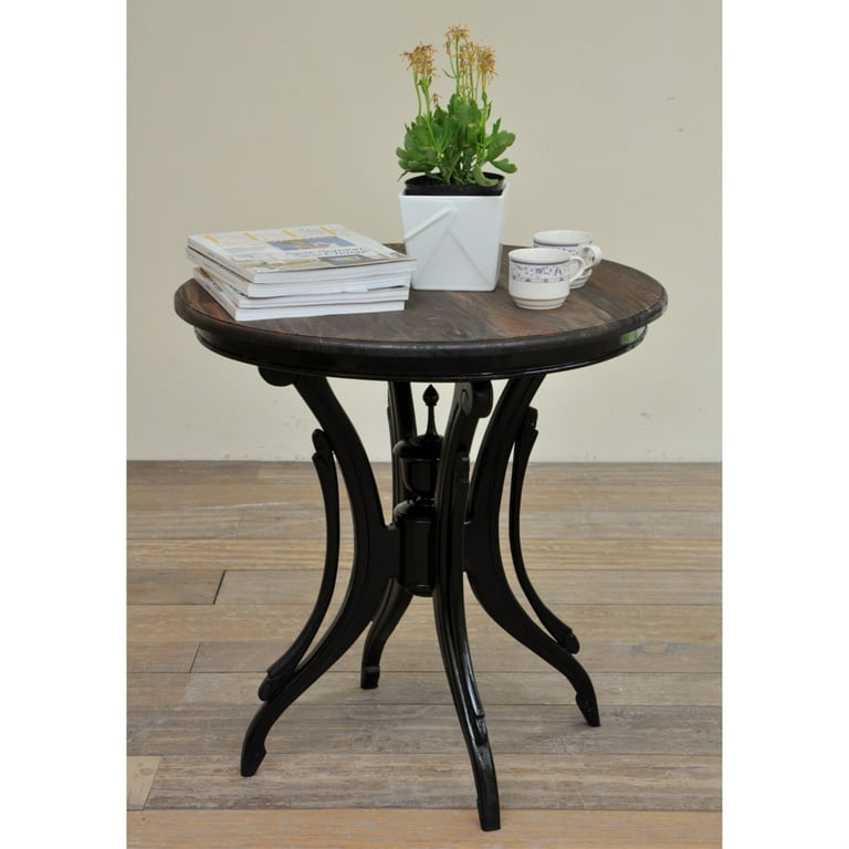 Pillar end table with on sale storage wrought studio