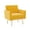 Yellow, variant on FaFaSoGoodFa Accent Chair for Living Room, Modern Velvet Upholstered Arm Chairs with Button Tufted Back and Gold Legs