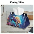 thumbnail image 7 of SEANATIVE Sea Turtle Tissue Box Cover Rectangle Tissue Box Holder with Top Buckle Blue Ocean Tissue Paper Box Cover PU Leather Tissue Box Organizer Portable Tissue Case Cover Home Decor 2 Pcs, 7 of 7