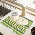 thumbnail image 2 of Yayeee Dish Drying Mat for Kitchen Counter 16" x 18" Microfiber Super Absorbent Coffee Decorative Pad, Black Martini, 2 of 9