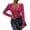 Hot Pink, variant on JGGSPWM Women's Sheer Floral Lace Long Sleeve Bodysuit: V Neck Slim Fit Bottom Shirts for Elegant Comfort Black M
