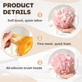 thumbnail image 3 of Super Soft Sunflower Bath Ball, 2025 New 2-in-1 Sunflower Bath Ball with Sponge Cleaning Brush, Mesh Bath Sponge for Women Men Shower,With comb for massaging scalp and scrubbing back, 3 of 7