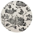thumbnail image 2 of Safavieh Dip Dye Kayla Distressed Wool Area Rug, Ivory/Charcoal, 5' x 5' Round, 2 of 11