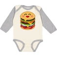 thumbnail image 3 of Inktastic Hamburger Kawaii Boys or Girls Long Sleeve Baby Bodysuit, 3 of 5