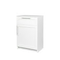 thumbnail image 6 of Stackable Wall Cabinet,Solid Wood Storage Cabinet with Adjustable Shelves and Doors,Console Table Side Table for Hallway,Sideboard Buffet Cupboard for Kitchen,15.75" D x 23.62" W x 35.43" H, White, 6 of 9