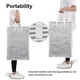 thumbnail image 4 of Cesto para ropa sucia 72 l Tela impermeable plegable con gran capacidad Gris, 40x30x60cm (raya ancha), 4 of 5