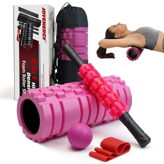 Set de rodillos de espuma JOYENERGY 5 en 1 con masaje de puntos gatillo