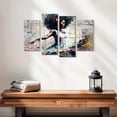 thumbnail image 2 of Elephant Stock African Dancer Wall Art - Horizontal Multi Panel Canvas - Living Room Wall Decor - People Multi Panel - Beige And Brown Decor - 24" x 14", 2 of 4