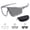 Grey, variant on Photochromic Cycling Sunglasses Mens Womens Square Sport Riding Glasses with Hard Case