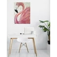 thumbnail image 4 of Flamingo Canvas Wall Art Pink Bird Framed Oil Painting Stretched and Framed Artsy Romantic Wall Paintings Girlfriend gift for Living Room Bedroom Bathroom Office Wall Decor 12x16 inches, 4 of 6