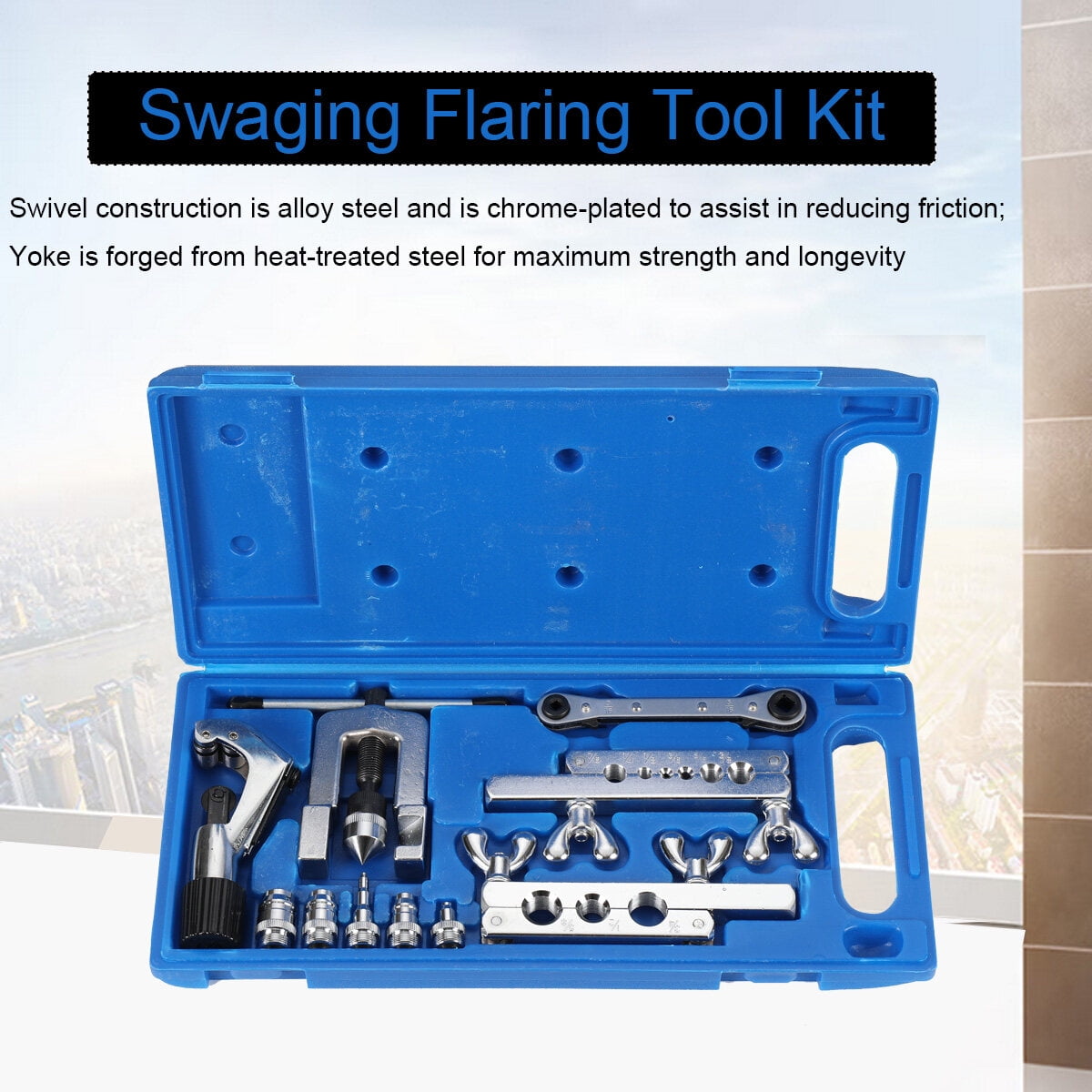 NICCOO Tube Expander, Flaring Swaging Tool Kit Ergonomic Copper Pipe