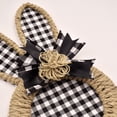 thumbnail image 5 of Easter Bunny Wreath, Farmhouse Front Door Bunny Wreath with Check Plaid Bow Jute Rope Trim, Rustic Door Hanging Decoration for Spring Holiday Easter Home Decor - (Bunny Wreath)_B, 5 of 8
