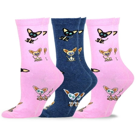 

TeeHee Fun Novelty Dogs Cotton Crew Socks for Women and Men Multi-Pack