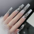 thumbnail image 3 of FSTDelivery Nail Charms 3D Nail Art Charms with Rhinestones Designs 3D Alloy Valentine Nail Gem Crafts Love Metal Nail Diamonds for Women Girls DIY Manicure, for Nail Art Supplies, 3 of 3