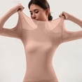 thumbnail image 5 of Fnooota Women's Thermal Tops, Long Sleeve Stretch Winter Warm Crew Neck Womens Base Layers Underwear Pink Size M, 5 of 9
