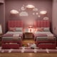 thumbnail image 5 of Historyli Cama individual con cabecero,listones de madera silenciosos,plataforma sin somier,fácil montaje para apartamentos,color rosa cordero., 5 of 6