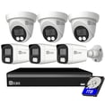 thumbnail image 1 of Security Camera System 4K Spotlight, 6-Camera 8Ch DVR Surveillance Kit Outdoor DIY Wired 1TB Audio Color Night Vision, 8MP Home Security Camera System, 1 of 12