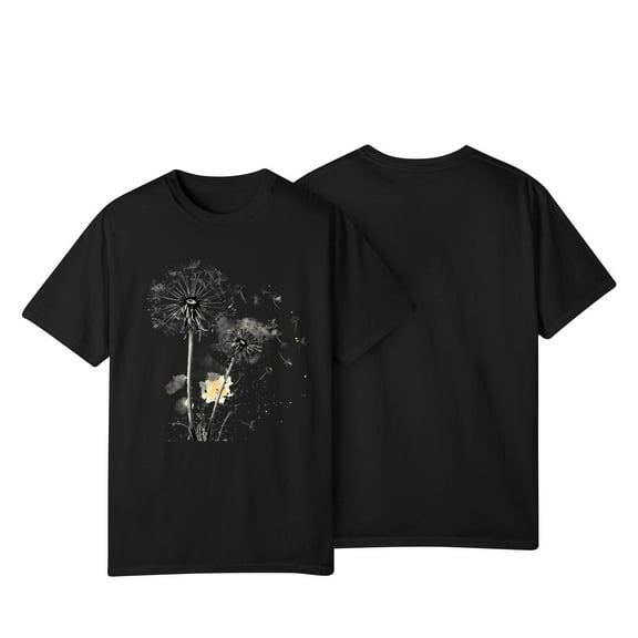 NAMTYQX Womens Short Sleeve Tops Casual Light Short Sleeve Cool Patterns Fullprint Loose Fit Plus Size Crewneck T Shirts for Women Black Size L