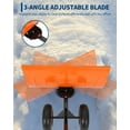 thumbnail image 6 of 30-Inch Wheeled Snow Shovel with Adjustable Handle & Blade, Ergonomic Pusher for Driveway and Yard - Orange, 6 of 7