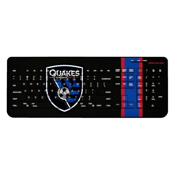 San Jose Earthquakes Team Striped Wireless Keyboard