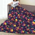 thumbnail image 6 of Bingfone Skull mushroom Print Flannel Fleece Blanket Throw Blanket for Bed,Sofa,Couch,Travel,Camping(40"x30" ), 6 of 8