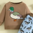 thumbnail image 6 of NIEWTR Kids Toddler Girls Pajamas Set 2T 3T 4T 5T Long Sleeve Pullover and Elastic Waistband Pants 2Piece Outfit Children's Gift Cotton Loungewear for Fall Winter(A-Brown,12-18 Months), 6 of 6
