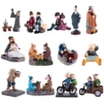thumbnail image 1 of Zeus Miniature Cute Chinese Characters Old Man Lady Mini Ornament Home Desktop Decor, 1 of 7