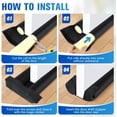 thumbnail image 6 of NestE-Under Door Draft Stopper for Bottom of Door, Weather Stripping Door Seal, Covers Gap Up to 2.36", Adjustable Door Sweep for Interior Doors and exterior Cold Air, Noise, Dust, Light (Black), 6 of 13