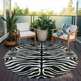thumbnail image 6 of Addison Rugs Chantille Indoor/Outdoor Transitional Geometric, Abstract Black Washable Round Rug, 8' x 8', 6 of 6