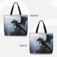 thumbnail image 2 of Fotbe Valley Gray Dragon Bolsa Tote con Estampado para Mujer, Bolsos con Cremallera, Bolsa de Hombro Casual de Gran Capacidad con Bolsillos Internos, 2 of 7