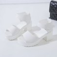thumbnail image 1 of Sandalias de plataforma de verano estilo romano peep toe tacones altos sandalias de tacón grueso muffin zapatos de mujer, 1 of 6