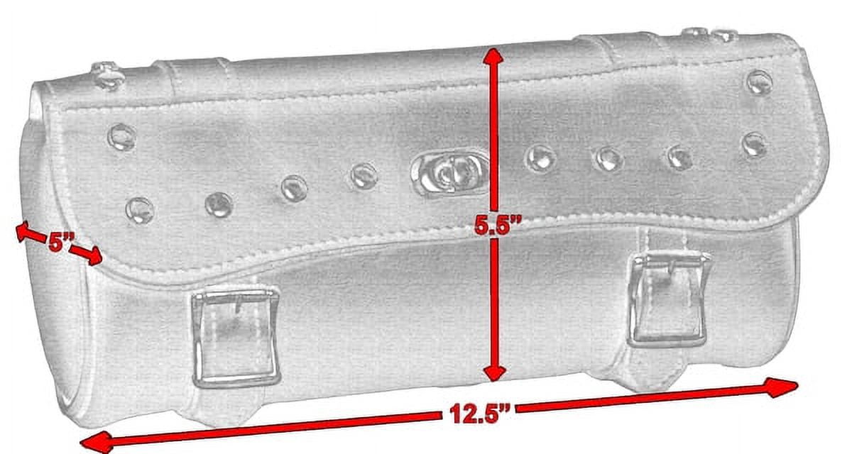Daniel Smart Two Strap Tool Bag - Waterproof and Durable Premium Synthetic Leather with Stunning Twist and Pin Buckle Lock Design