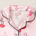 thumbnail image 2 of YTDSCS Girls 2Pcs Pajamas Set Kids Nightwear Button-Down Top+long Pants Sleepwear Print Pj Set for 8-12T, 2 of 9