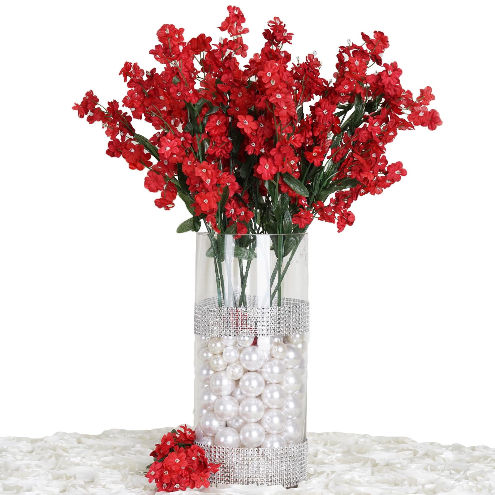 Efavormart 12 bushes BABY BREATH Artificial FILLER FLOWERS for DIY