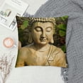 thumbnail image 2 of Patifu Buddha Statue Graphic Decorative Men Women Boy Girl Cushion Throw Pillow Cover for Home Couch Living Room Bed Sofa Aesthetic Decorative Short Plush 1PC 22x22in, 2 of 5