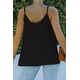 thumbnail image 1 of ABPHQTO Camiseta sin mangas negra con botones y tiras de espagueti para mujer, 1 of 5