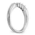 thumbnail image 6 of Solid 14K White Gold Five Stone Diamond Wedding Band Ring Size 6.5 (.5 cttw.), 6 of 7