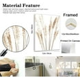 thumbnail image 5 of Beige Botanical Canvas Wall Art Set of 3 Boho Plant Artwork Neutral Bohemian Minimalist Art Modern Painting Pictures Prints for Wall Decor Aesthetic, for Bedroom Living Room Framed 12x16in, 5 of 6